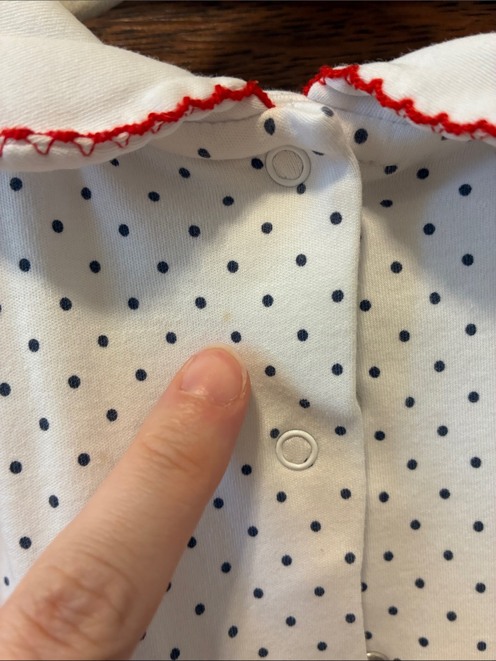 Pippa Layette Polka Dot Dress with ladybugs - Picture 6 of 7